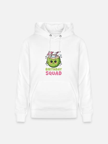 Birthday Coconut Squad - Heavyweight Unisex Hoodie CRUISER by Stanley/Stella - white
