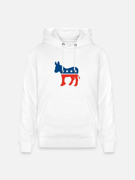 Democrat Logo - Heavyweight Unisex Hoodie CRUISER by Stanley/Stella - white
