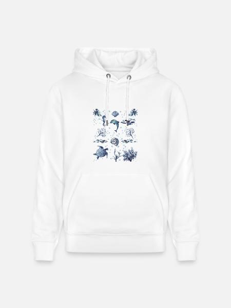 Under the Ocean - Heavyweight Unisex Hoodie CRUISER by Stanley/Stella - white