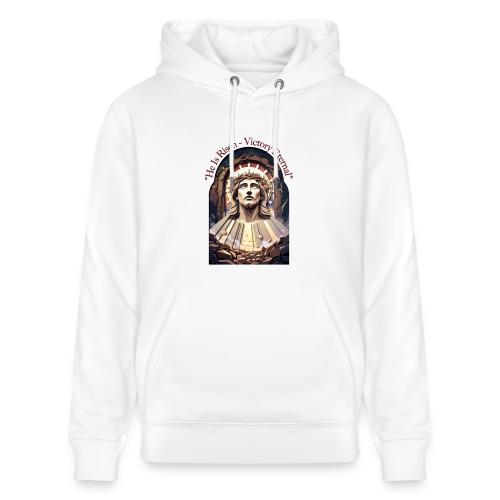 Easter He Is Risen Face of Christ T Shirt, Gift - Heavyweight Unisex Hoodie CRUISER by Stanley/Stella