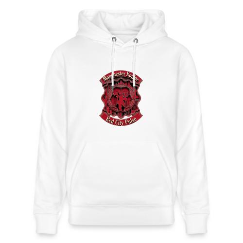 Red Manchester T Shirt, Red Soccer City Pride Gift - Heavyweight Unisex Hoodie CRUISER by Stanley/Stella