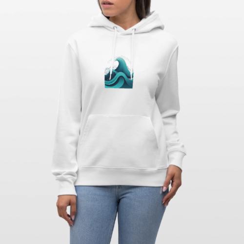 Dynamic Ocean Wave Illustration - Heavyweight Unisex Hoodie CRUISER by Stanley/Stella
