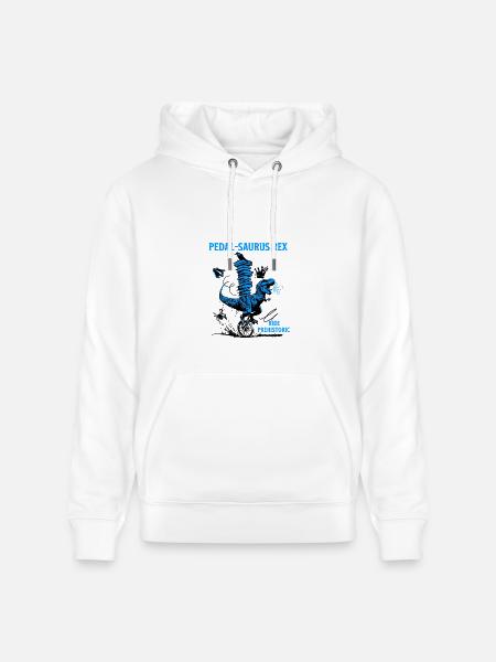 Pedal-Saurus Rex – Ride Prehistoric - Heavyweight Unisex Hoodie CRUISER by Stanley/Stella - white