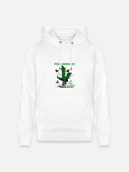 Pedal-Saurus Rex – Ride Prehistoric - Heavyweight Unisex Hoodie CRUISER by Stanley/Stella - white