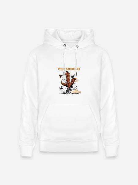 Pedal-Saurus Rex – Ride Prehistoric - Heavyweight Unisex Hoodie CRUISER by Stanley/Stella - white