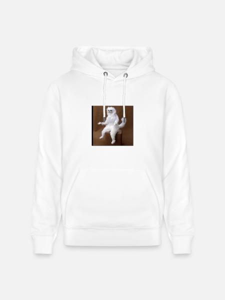 Plush on Stool - Heavyweight Unisex Hoodie CRUISER by Stanley/Stella - white