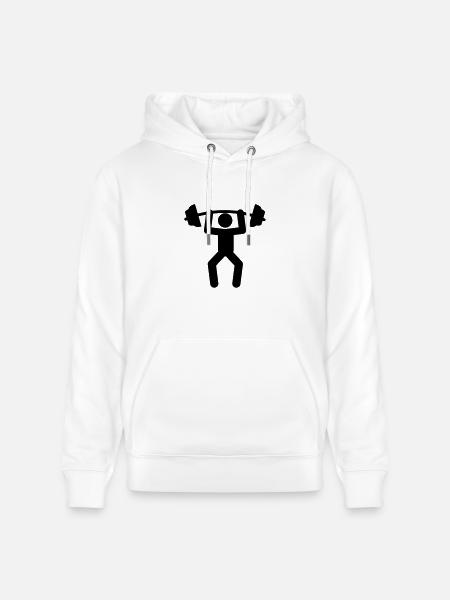 weightlifting - Heavyweight Unisex Hoodie CRUISER by Stanley/Stella - white