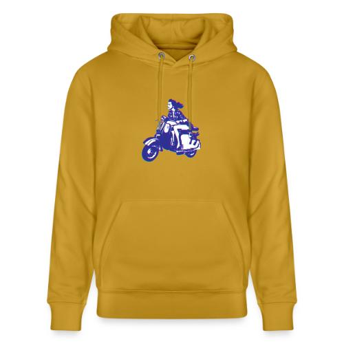 Cute Vespa Scooter Girl - Heavyweight Unisex Hoodie CRUISER by Stanley/Stella