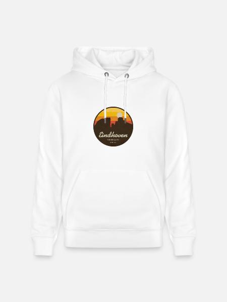 Eindhoven Sunset Retro Badge - Heavyweight Unisex Hoodie CRUISER by Stanley/Stella - white