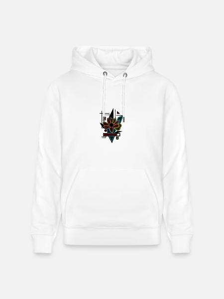 Unique flower design - Heavyweight Unisex Hoodie CRUISER by Stanley/Stella - white