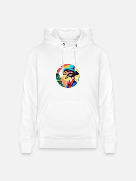 Merry Raptor Christmas - Heavyweight Unisex Hoodie CRUISER by Stanley/Stella - white