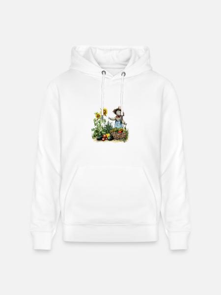 Harvest Sunflower Scarecrow - Heavyweight Unisex Hoodie CRUISER by Stanley/Stella - white