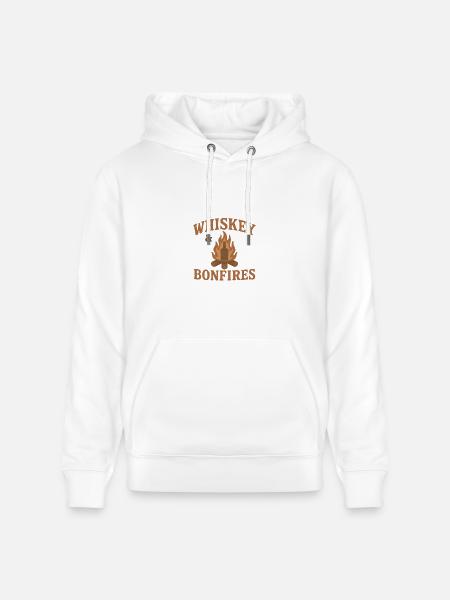 Whiskey & Bonfires - Heavyweight Unisex Hoodie CRUISER by Stanley/Stella - white