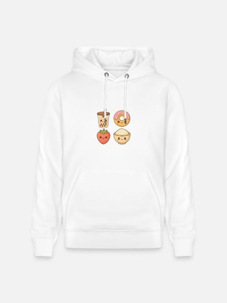 Kawaii Food Friends - Heavyweight Unisex Hoodie CRUISER by Stanley/Stella - white