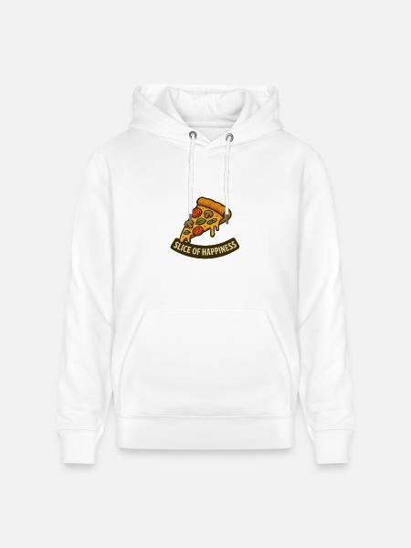 Slice of Happiness Pizza Slice - Heavyweight Unisex Hoodie CRUISER by Stanley/Stella - white