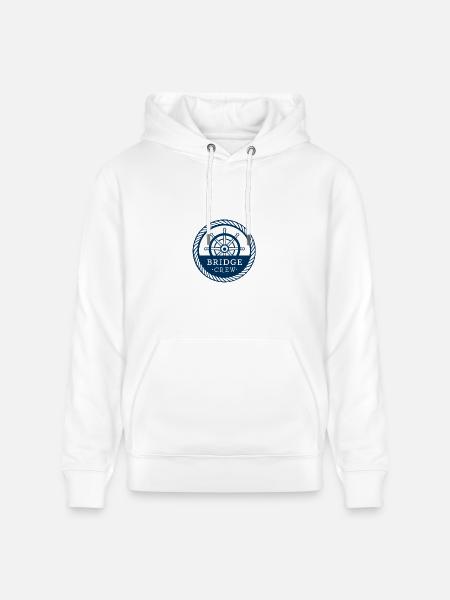 Bridge Crew Nautical Command Badge - Heavyweight Unisex Hoodie CRUISER by Stanley/Stella - white