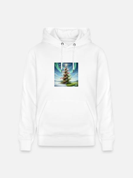 United Seasons Christmas Spiral Tree - Heavyweight Unisex Hoodie CRUISER by Stanley/Stella - white