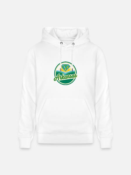 Arkansas Diamond Sunrise Emblem - Heavyweight Unisex Hoodie CRUISER by Stanley/Stella - white
