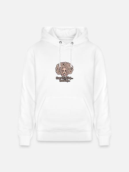Overthinking Loading Brain - Heavyweight Unisex Hoodie CRUISER by Stanley/Stella - white