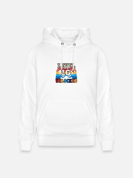 Level 10 Unlocked - Heavyweight Unisex Hoodie CRUISER by Stanley/Stella - white