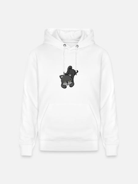 Grouchy Grey Cat - Heavyweight Unisex Hoodie CRUISER by Stanley/Stella - white