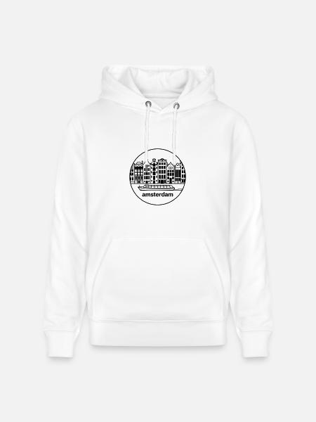amsterdam - Heavyweight Unisex Hoodie CRUISER by Stanley/Stella - white