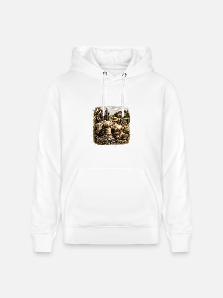 Rustic Wool Spinning Farm - Heavyweight Unisex Hoodie CRUISER by Stanley/Stella - white