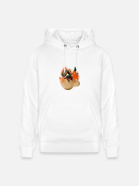 CHILLI BREATHING DRAGON - Heavyweight Unisex Hoodie CRUISER by Stanley/Stella - white