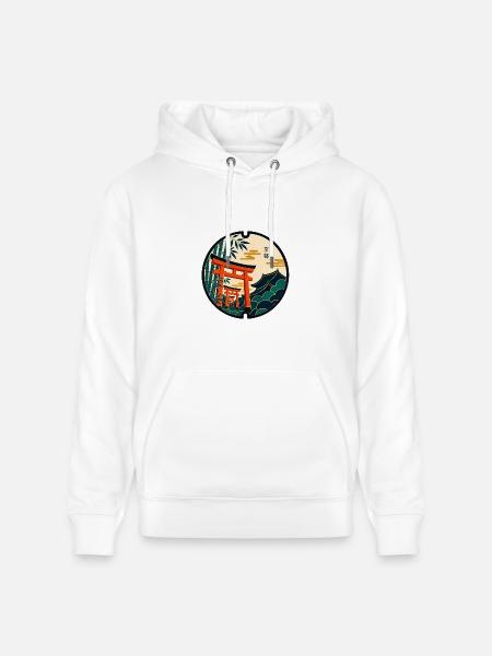 Kyoto Manhole Art - Heavyweight Unisex Hoodie CRUISER by Stanley/Stella - white