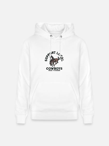 Soutenez les cow-boys locaux - Molleton à capuche épais Stanley/Stella Cruiser - blanc