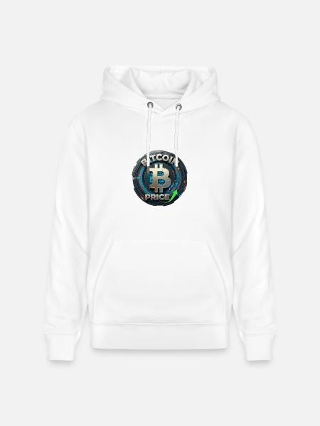 Bitcoin Price Circuit Emblem - Heavyweight Unisex Hoodie CRUISER by Stanley/Stella - white