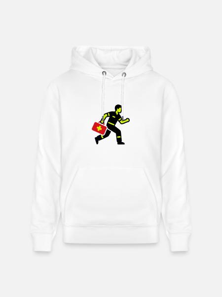 Paramedic Running First Aid Kit - Heavyweight Unisex Hoodie CRUISER by Stanley/Stella - white