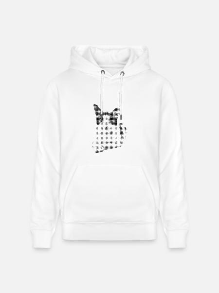 Calico Cat Halftone - Heavyweight Unisex Hoodie CRUISER by Stanley/Stella - white