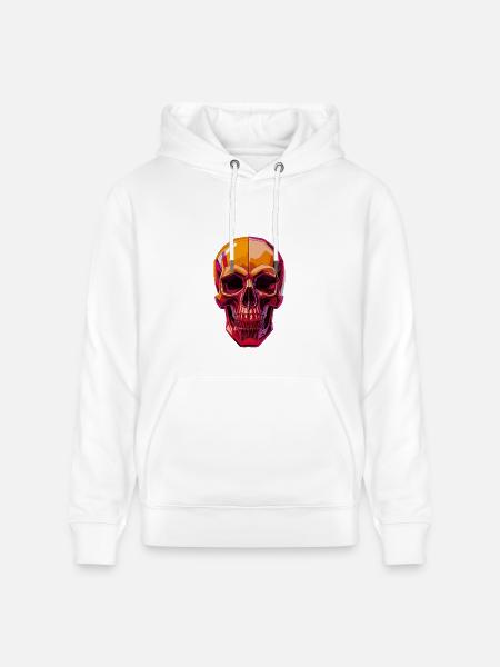 Polygon Skull – Geometric Skull Art - Heavyweight Unisex Hoodie CRUISER by Stanley/Stella - white