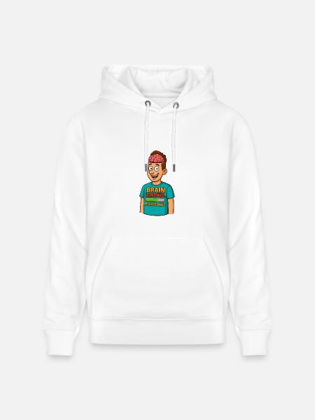 Brain Loading Please Wait Tee - Heavyweight Unisex Hoodie CRUISER by Stanley/Stella - white