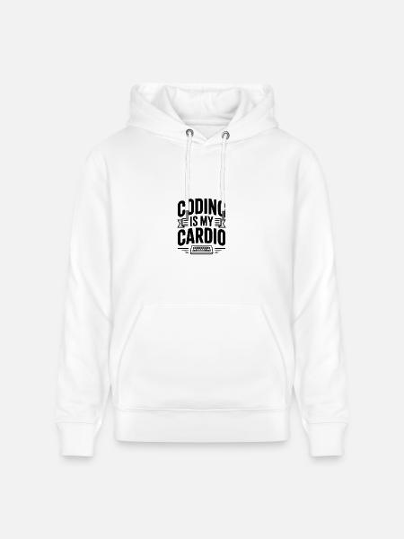 Coding Is My Cardio - Heavyweight Unisex Hoodie CRUISER by Stanley/Stella - white