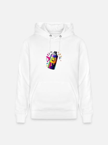 Rainbow Spray Paint Mascot - Heavyweight Unisex Hoodie CRUISER by Stanley/Stella - white