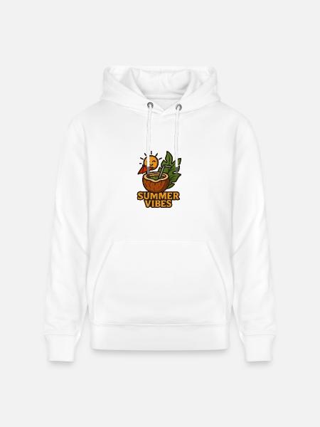 Sunlit Coconut Summer - Heavyweight Unisex Hoodie CRUISER by Stanley/Stella - white