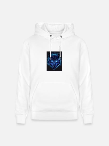 Neon Circuit Wolf - Heavyweight Unisex Hoodie CRUISER by Stanley/Stella - white