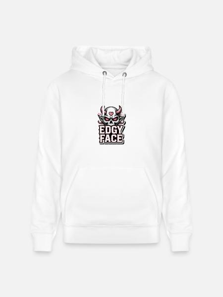 Edgy Face Skull - Heavyweight Unisex Hoodie CRUISER by Stanley/Stella - white