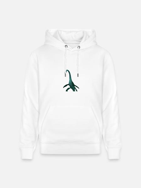 Emerald Long Neck Dino Tee - Heavyweight Unisex Hoodie CRUISER by Stanley/Stella - white