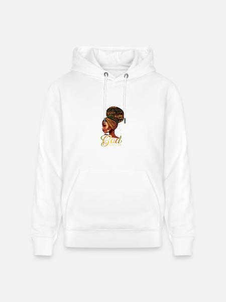 God Says I Am Afro Queen - Heavyweight Unisex Hoodie CRUISER by Stanley/Stella - white