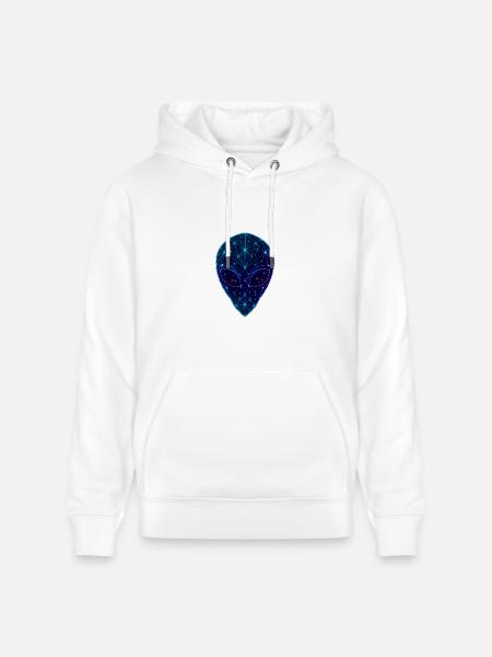 Neon Geometric Alien Face - Heavyweight Unisex Hoodie CRUISER by Stanley/Stella - white
