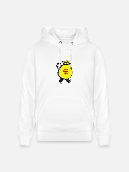 Money Bag - Heavyweight Unisex Hoodie CRUISER by Stanley/Stella - white