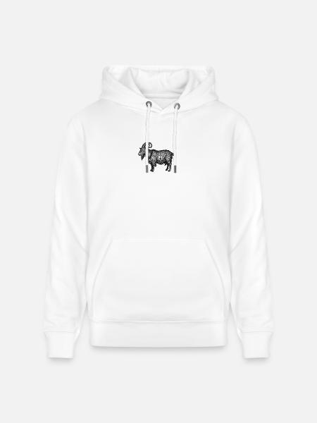 Midnight Nebula Goat - Heavyweight Unisex Hoodie CRUISER by Stanley/Stella - white