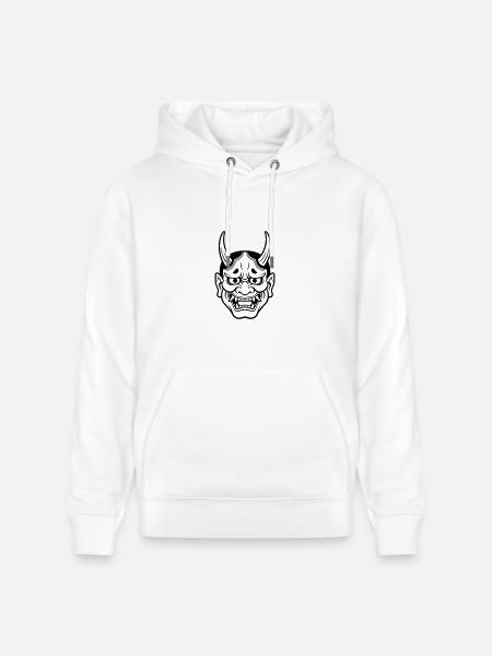 japanese demon mask - Heavyweight Unisex Hoodie CRUISER by Stanley/Stella - white