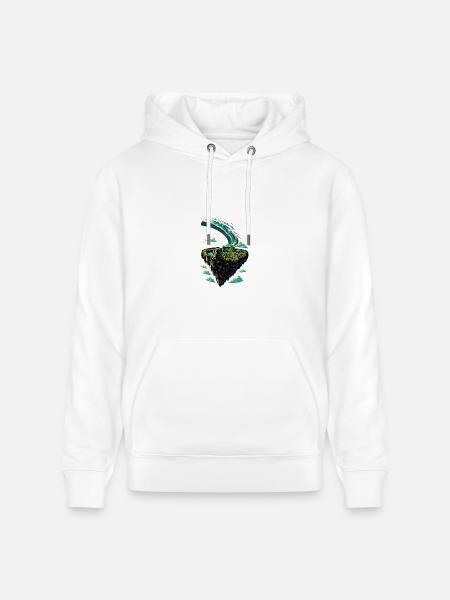 Floating Island Wave Arc - Heavyweight Unisex Hoodie CRUISER by Stanley/Stella - white