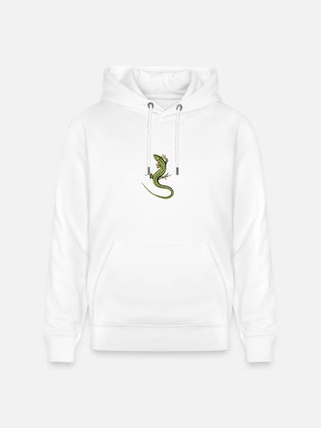 Emerald Salamander Illustration - Heavyweight Unisex Hoodie CRUISER by Stanley/Stella - white