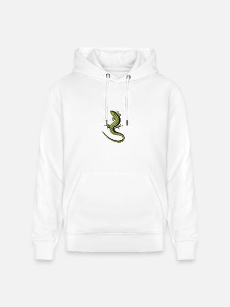 Verdant Salamander Swirl - Heavyweight Unisex Hoodie CRUISER by Stanley/Stella - white