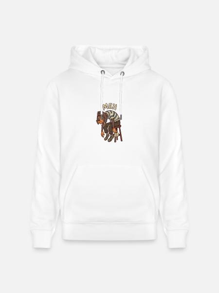 Meh Dog Striped Sweater - Heavyweight Unisex Hoodie CRUISER by Stanley/Stella - white